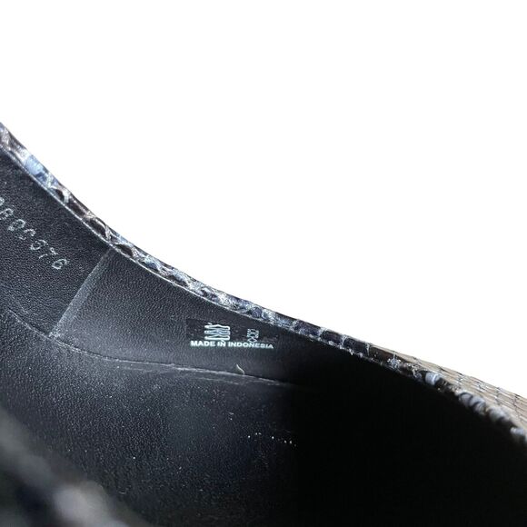 ECCO Danish Shape 75 Blue Black Snake Heels US 9.5 EU 40 - Picture 11 of 11